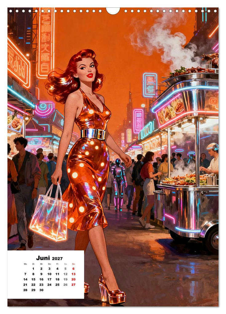 Weitere Ansicht: Neon-Girls (Wandkalender 2027 DIN A3 hoch), CALVENDO Monatskalender | Calvendo, Liam Blue