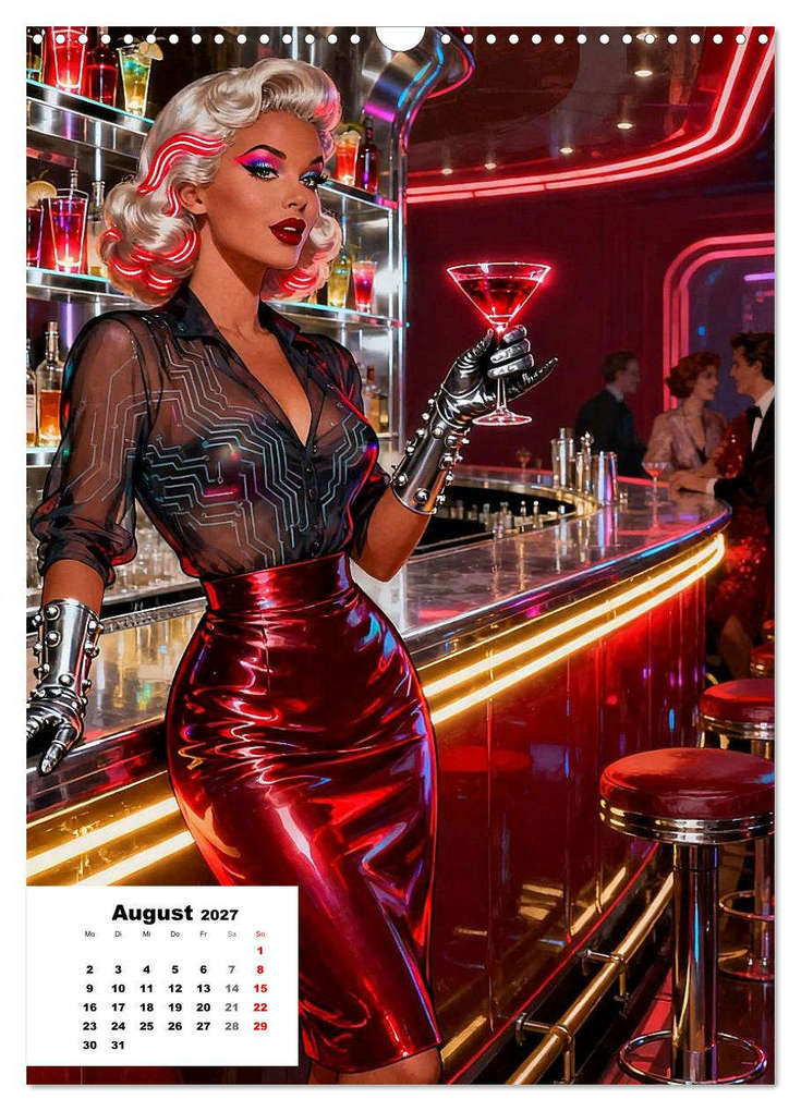 Weitere Ansicht: Neon-Girls (Wandkalender 2027 DIN A3 hoch), CALVENDO Monatskalender | Calvendo, Liam Blue
