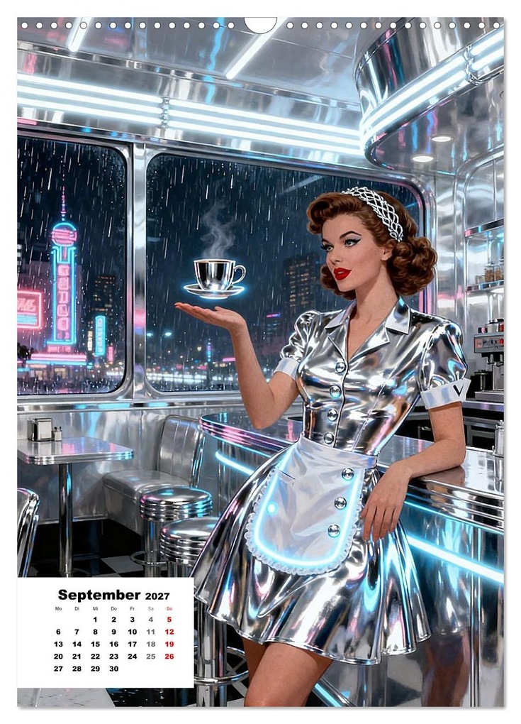 Weitere Ansicht: Neon-Girls (Wandkalender 2027 DIN A3 hoch), CALVENDO Monatskalender | Calvendo, Liam Blue