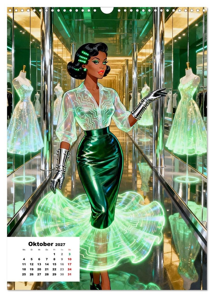 Weitere Ansicht: Neon-Girls (Wandkalender 2027 DIN A3 hoch), CALVENDO Monatskalender | Calvendo, Liam Blue
