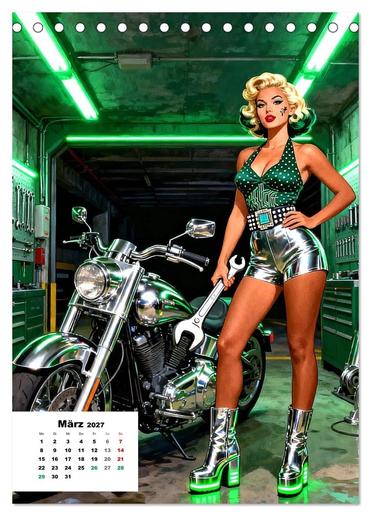 Weitere Ansicht: Neon-Girls (Tischkalender 2027 DIN A5 hoch), CALVENDO Monatskalender | Calvendo, Liam Blue