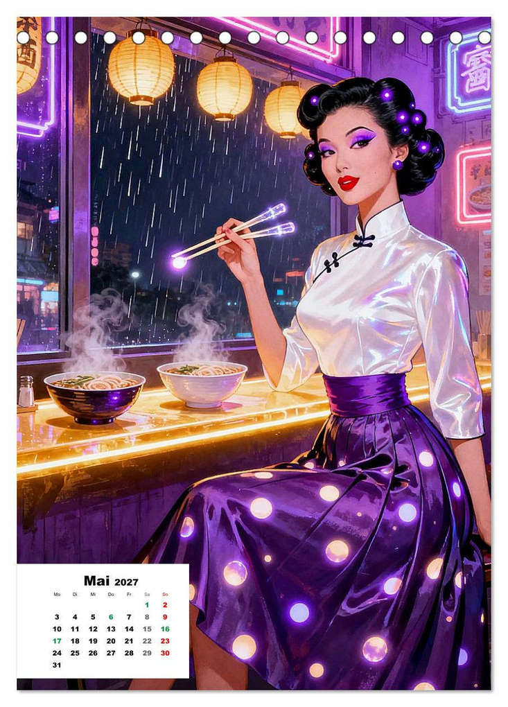 Weitere Ansicht: Neon-Girls (Tischkalender 2027 DIN A5 hoch), CALVENDO Monatskalender | Calvendo, Liam Blue