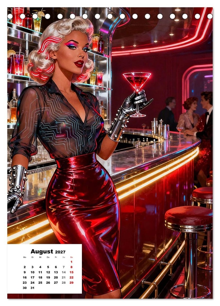 Weitere Ansicht: Neon-Girls (Tischkalender 2027 DIN A5 hoch), CALVENDO Monatskalender | Calvendo, Liam Blue