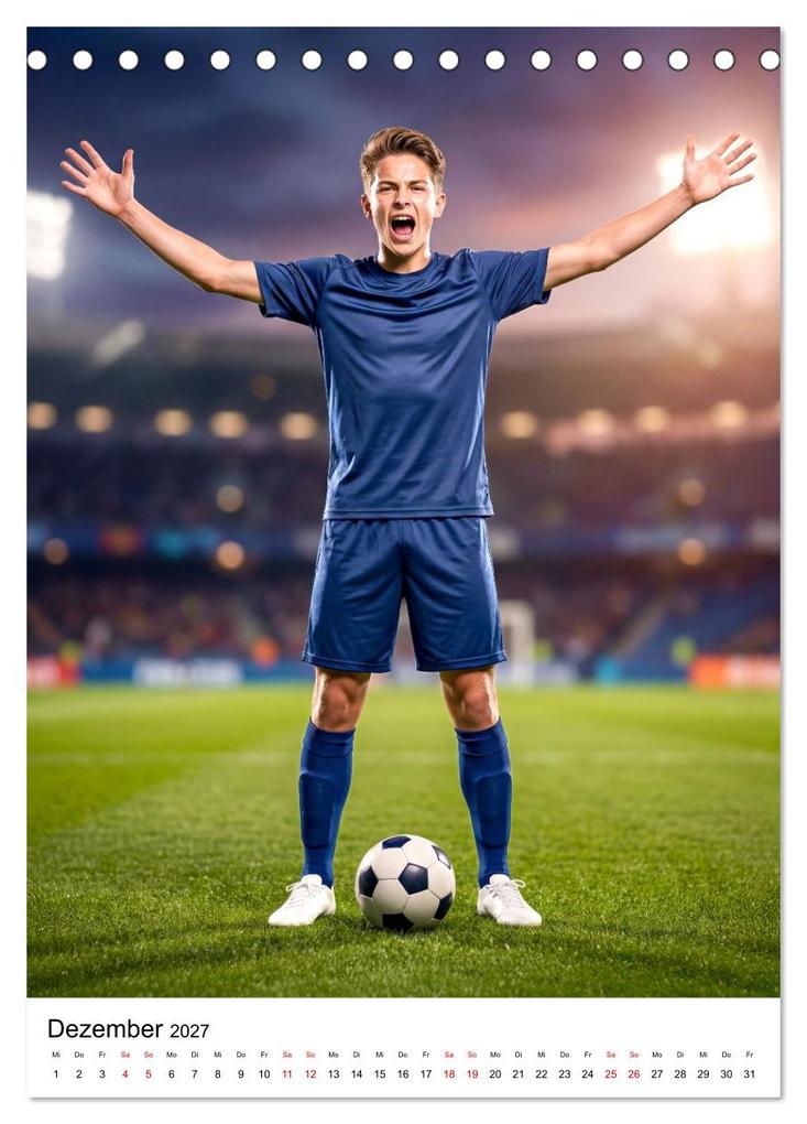 Weitere Ansicht: Am Ball - Dynamik des modernen Fußballs (Tischkalender 2027 DIN A5 hoch), CALVENDO Monatskalender | Calvendo, Lucas Winter