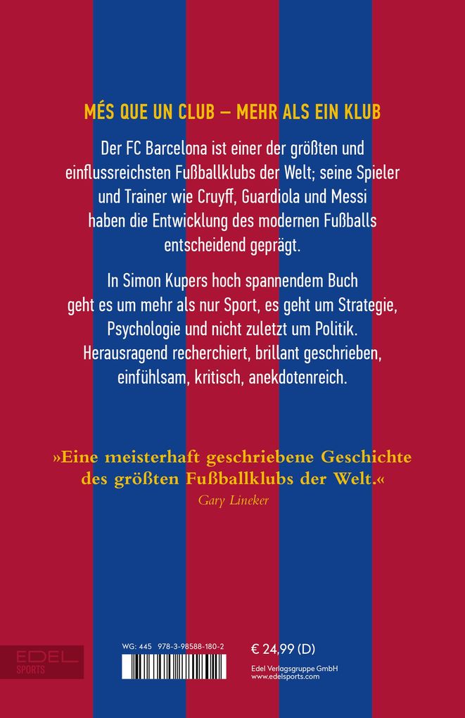 Weitere Ansicht: BARCA. Der Klub, der den modernen Fußball erfand | Simon Kuper