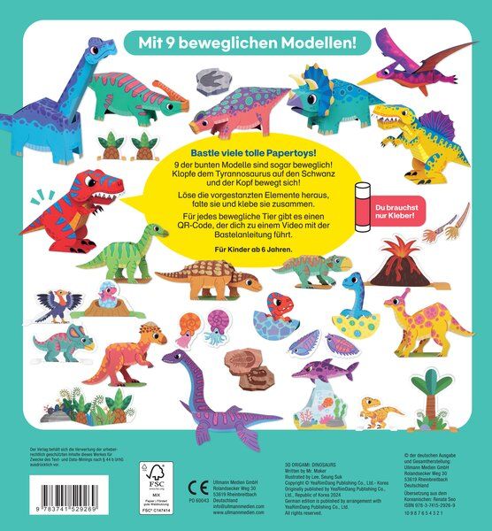 Weitere Ansicht: 3D - Origami Dinosaurier
