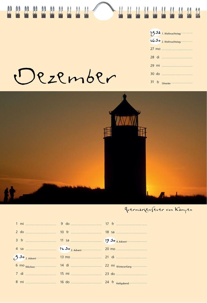 Weitere Ansicht: Sylt-die Insel 2027 A4 Kalender | Gernot Westendorf