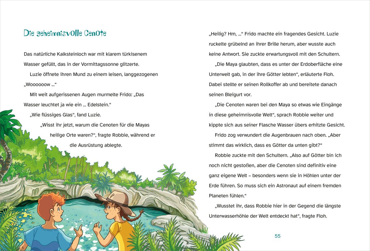 Weitere Ansicht: WAS IST WAS. Dr. Floh taucht ab. Der Schatz der Cenote. Ein Tauchabenteuer | Florian Huber, Benjamin Schreuder
