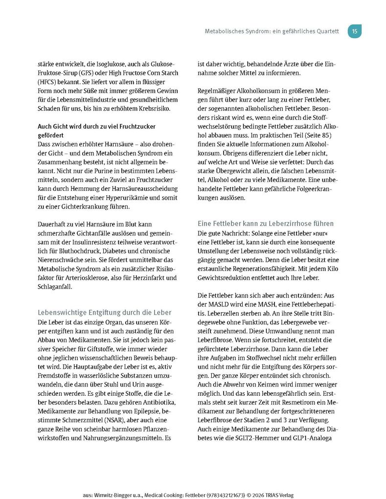Weitere Ansicht: Medical Cooking: Fettleber | Andrea Wirrwitz-Bingger