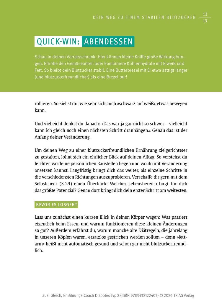 Weitere Ansicht: Ernährungs-Coach Diabetes Typ 2 | Nina Gleich