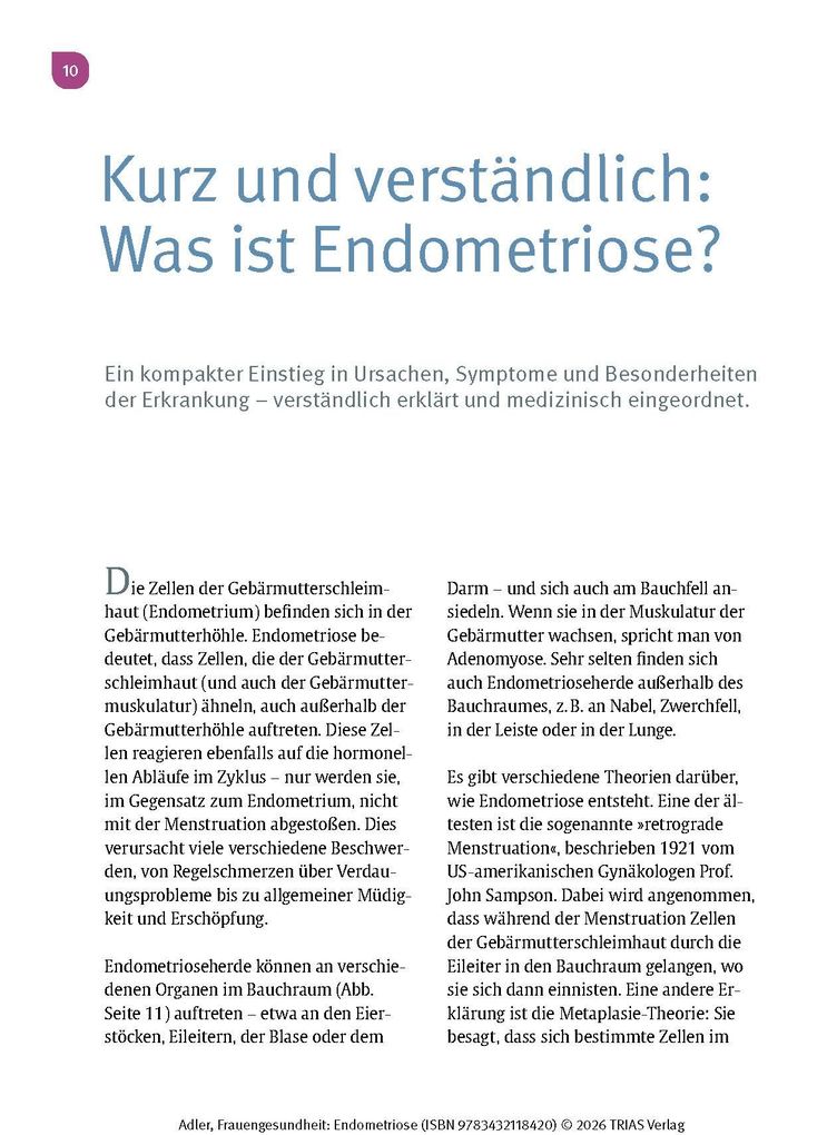 Weitere Ansicht: Frauengesundheit: Endometriose | Christine Adler