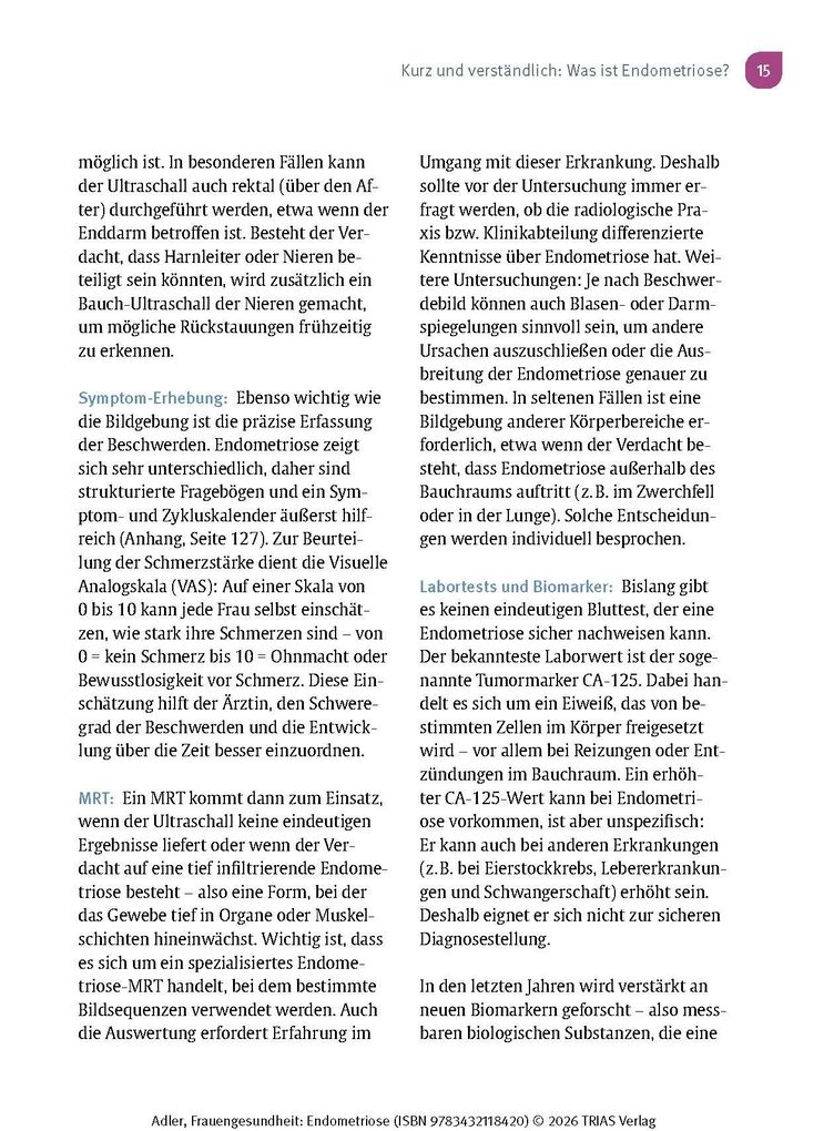 Weitere Ansicht: Frauengesundheit: Endometriose | Christine Adler