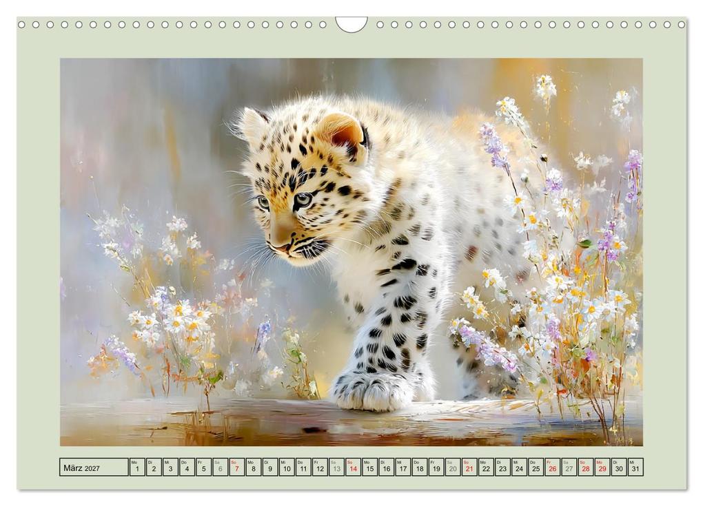 Weitere Ansicht: Schneeleoparden. Babys in der leuchtenden Natur (Wandkalender 2027 DIN A3 quer), CALVENDO Monatskalender | Rose Hurley, Calvendo