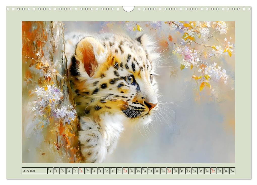 Weitere Ansicht: Schneeleoparden. Babys in der leuchtenden Natur (Wandkalender 2027 DIN A3 quer), CALVENDO Monatskalender | Rose Hurley, Calvendo
