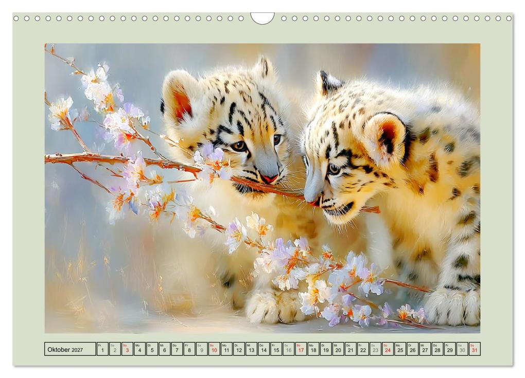 Weitere Ansicht: Schneeleoparden. Babys in der leuchtenden Natur (Wandkalender 2027 DIN A3 quer), CALVENDO Monatskalender | Rose Hurley, Calvendo