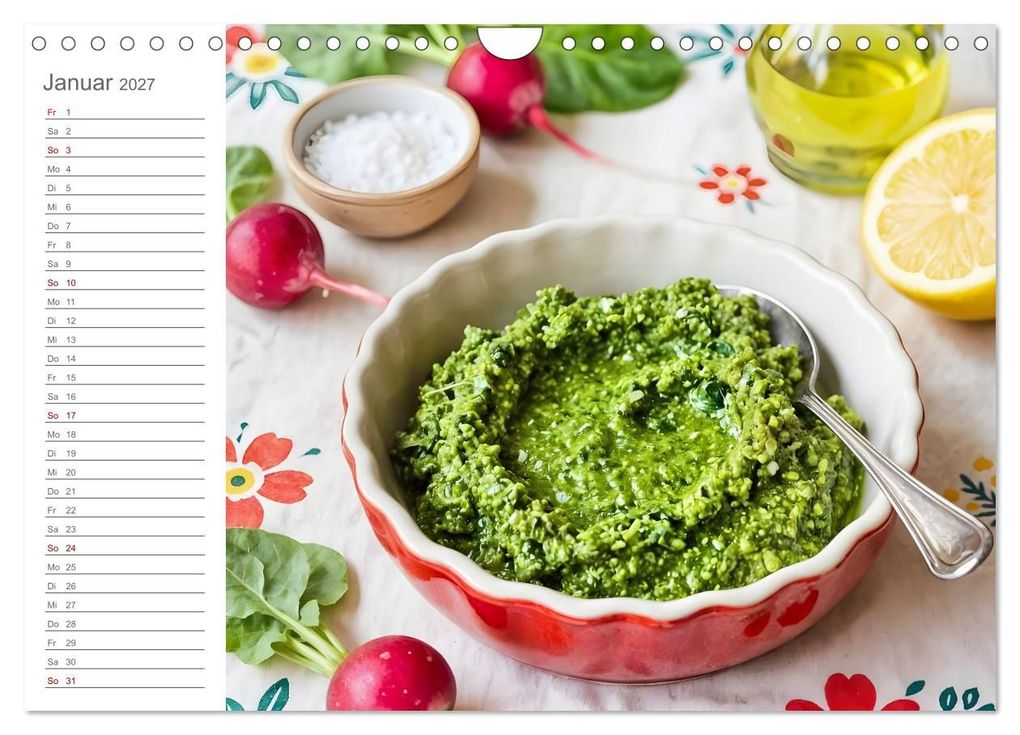 Weitere Ansicht: Zero Waste Pesto - 12 Monate, 12 Reste, unendlich Geschmack (Wandkalender 2027 DIN A4 quer), CALVENDO Monatskalender | Fred Schimak, Calvendo