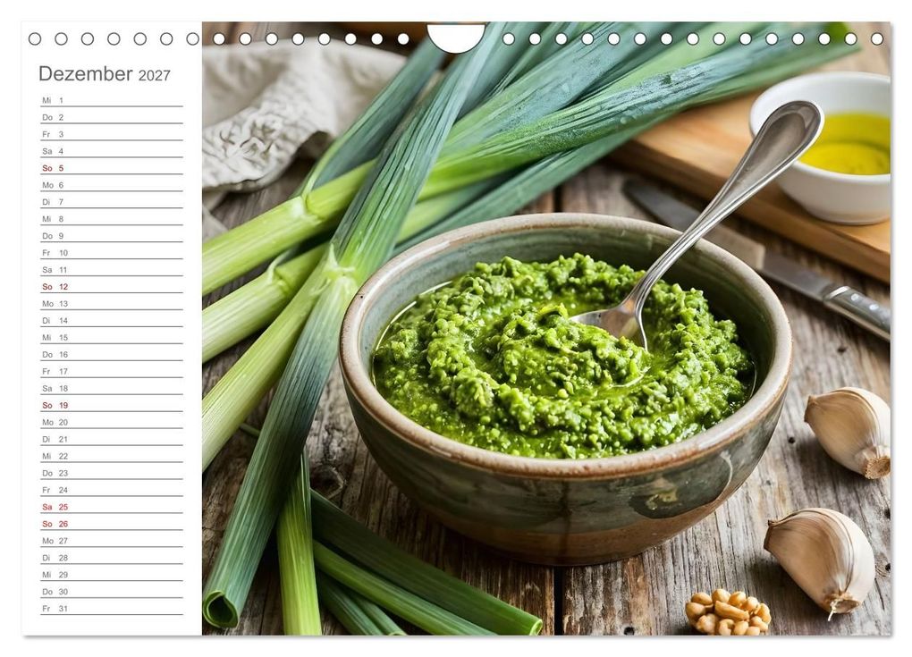 Weitere Ansicht: Zero Waste Pesto - 12 Monate, 12 Reste, unendlich Geschmack (Wandkalender 2027 DIN A4 quer), CALVENDO Monatskalender | Fred Schimak, Calvendo