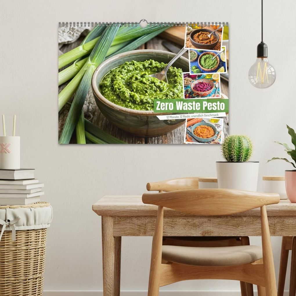 Weitere Ansicht: Zero Waste Pesto - 12 Monate, 12 Reste, unendlich Geschmack (Wandkalender 2027 DIN A3 quer), CALVENDO Monatskalender | Fred Schimak, Calvendo