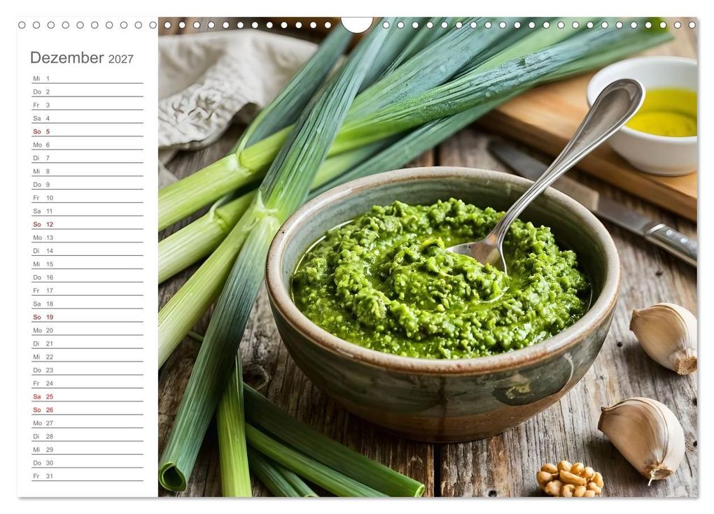 Weitere Ansicht: Zero Waste Pesto - 12 Monate, 12 Reste, unendlich Geschmack (Wandkalender 2027 DIN A3 quer), CALVENDO Monatskalender | Fred Schimak, Calvendo