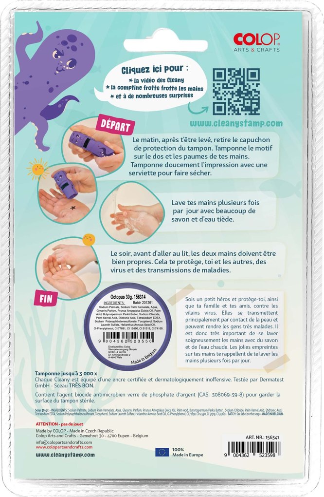 Weitere Ansicht: COLOP little NIO Cleany Stamp Octopus, Handwasch-Stempel + Seife