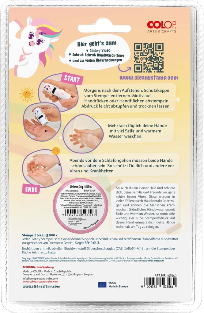 Weitere Ansicht: COLOP little NIO Cleany Stamp Einhorn, Handwasch-Stempel + Seife
