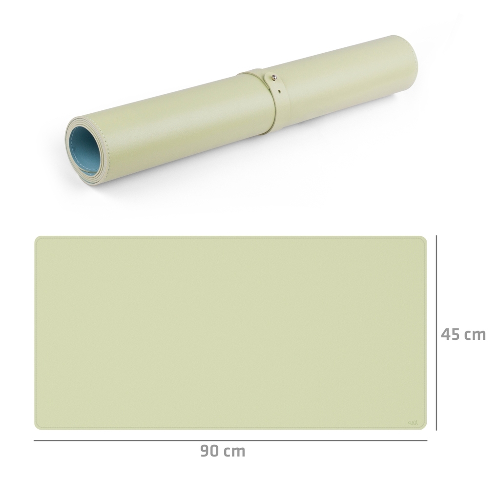 Weitere Ansicht: SAX Schreibtischunterlage PU Leder, blau/gelb