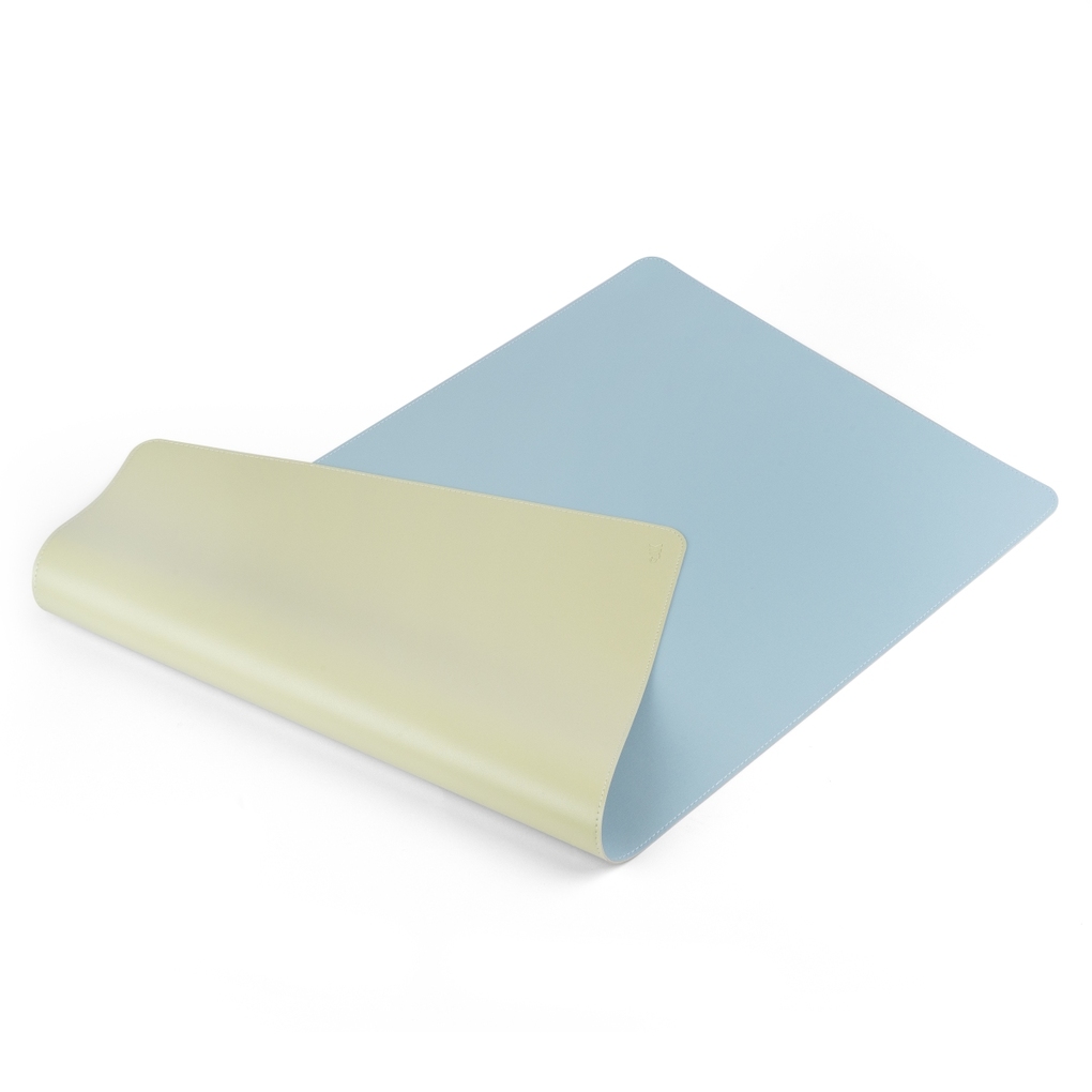 Weitere Ansicht: SAX Schreibtischunterlage PU Leder, hellblau/hellgrün