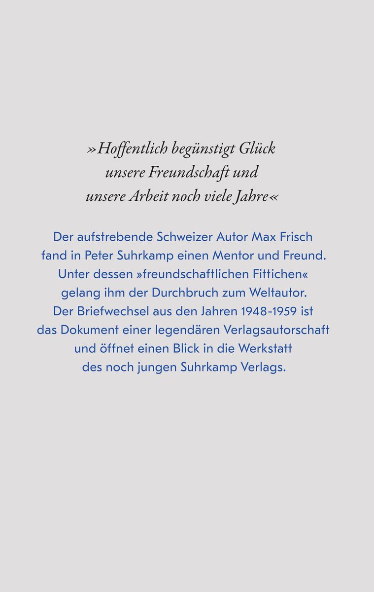 Weitere Ansicht: 'Und nun zu unseren Fragen!' | Max Frisch, Peter Suhrkamp
