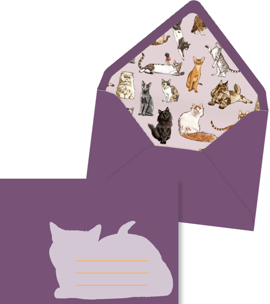 Weitere Ansicht: Pop-up-Grußkarte - I love Cats