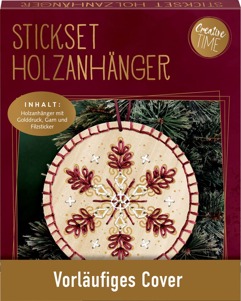 Weitere Ansicht: Stickset Holzanhänger