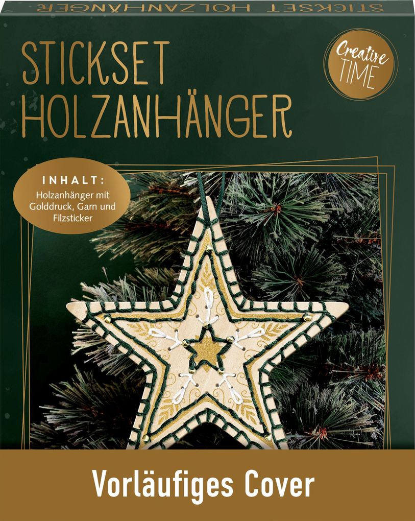 Weitere Ansicht: Stickset Holzanhänger