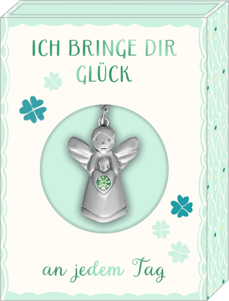 Weitere Ansicht: Schmuckanhänger - Kleiner Schutzengel (mint / gelb)