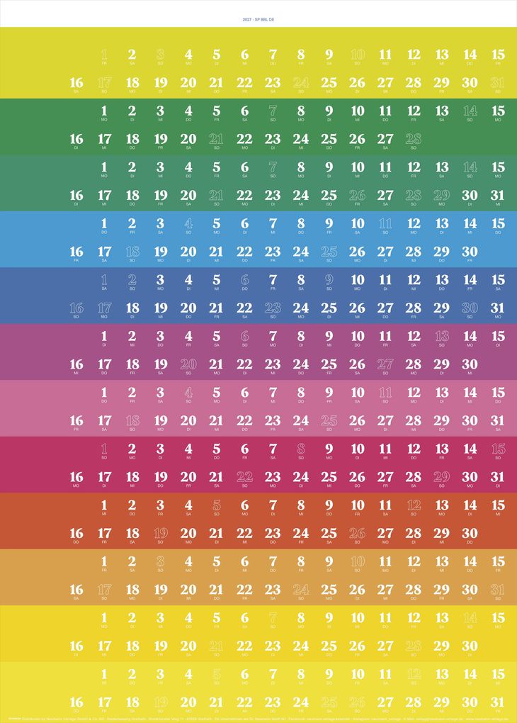 Weitere Ansicht: Der Springende Punkt schwarz 2027 | Neumann Verlage GmbH & Co. KG, Michael Domberger Calendars
