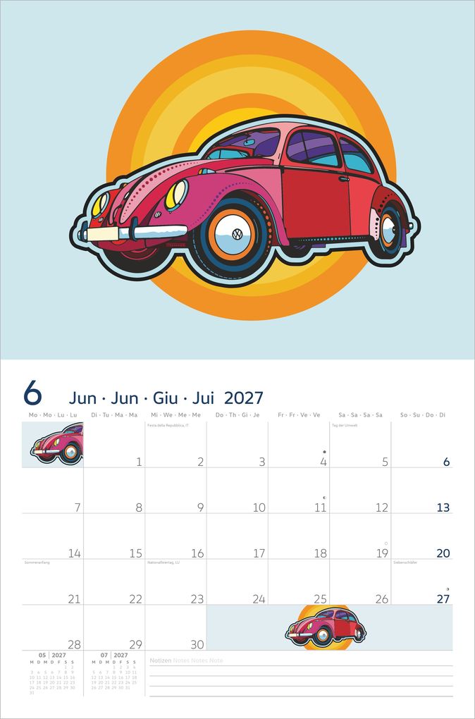 Weitere Ansicht: VW Broschürenkalender Illustrationen 2027