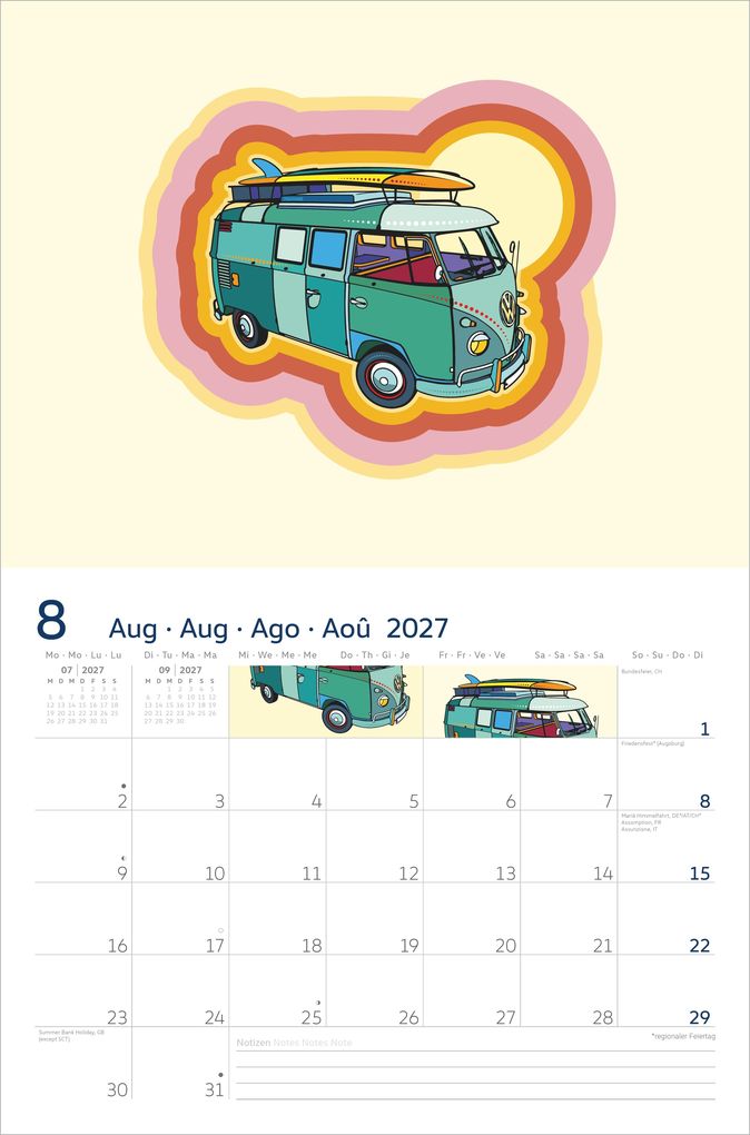 Weitere Ansicht: VW Broschürenkalender Illustrationen 2027
