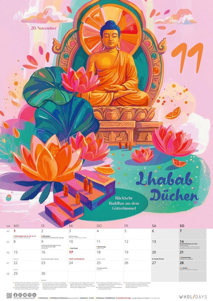Weitere Ansicht: wholidays Kalender 2027 | Neumann Verlage GmbH & Co. KG