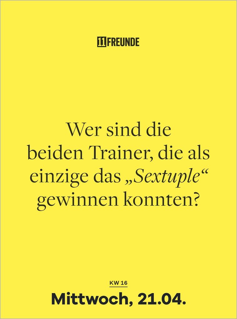 Weitere Ansicht: Der große 11FREUNDE Quiz-Kalender 2027 | Neumann Verlage GmbH & Co. KG