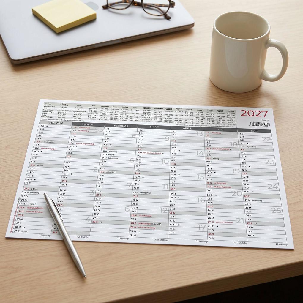 Weitere Ansicht: Tafelkalender A4 Hardcover beidseitig 2027 | Neumann Verlage GmbH & Co. KG