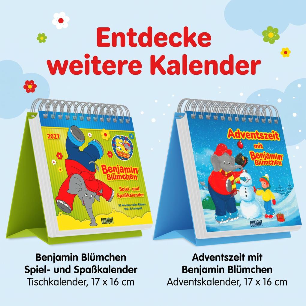 Weitere Ansicht: Benjamin Blümchen Spiel- und Spaßkalender 2027 | Neumann Verlage GmbH & Co. KG, Kiddinx Media GmbH