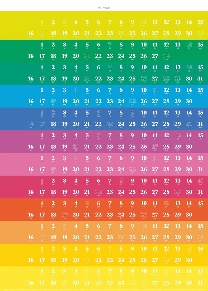 Weitere Ansicht: Der Springende Punkt weiß 2027 | Neumann Verlage GmbH & Co. KG, Michael Domberger Calendars