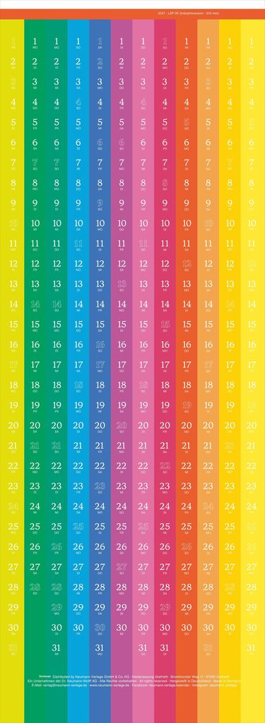 Weitere Ansicht: Der Lange Springende Punkt schwarz 2027 | Neumann Verlage GmbH & Co. KG, Michael Domberger Calendars