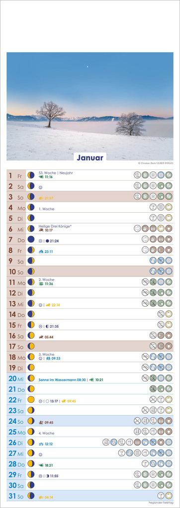 Weitere Ansicht: Mondkalender 2027 | Neumann Verlage GmbH & Co. KG