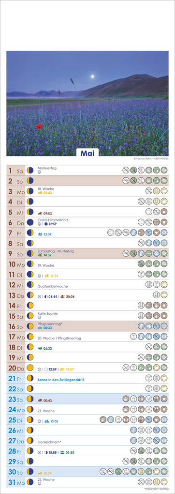 Weitere Ansicht: Mondkalender 2027 | Neumann Verlage GmbH & Co. KG