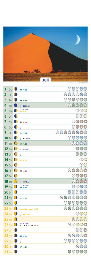 Weitere Ansicht: Mondkalender 2027 | Neumann Verlage GmbH & Co. KG