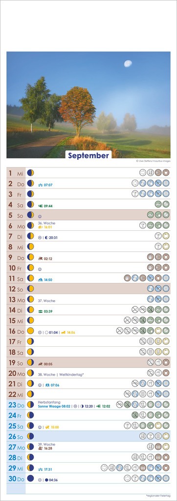 Weitere Ansicht: Mondkalender 2027 | Neumann Verlage GmbH & Co. KG