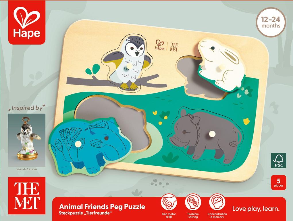 Weitere Ansicht: The Met: Steckpuzzle "Tierfreunde" - 4 Teile