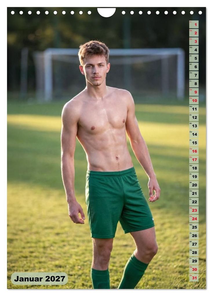 Weitere Ansicht: Nachspielzeit - Athletische Fußballer - sinnlich und intensiv (Wandkalender 2027 DIN A4 hoch), CALVENDO Monatskalender | SF-Design, Calvendo