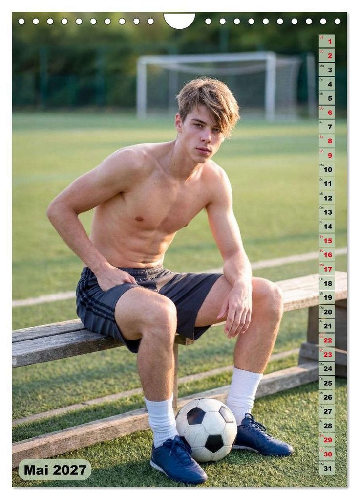 Weitere Ansicht: Nachspielzeit - Athletische Fußballer - sinnlich und intensiv (Wandkalender 2027 DIN A4 hoch), CALVENDO Monatskalender | SF-Design, Calvendo