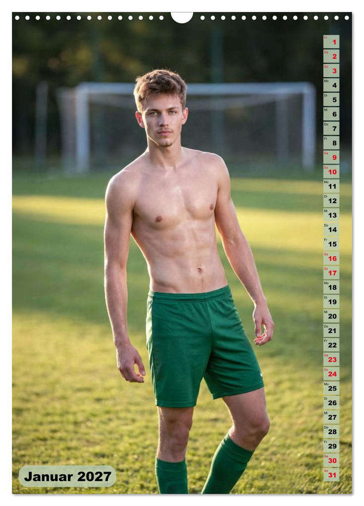 Weitere Ansicht: Nachspielzeit - Athletische Fußballer - sinnlich und intensiv (Wandkalender 2027 DIN A3 hoch), CALVENDO Monatskalender | SF-Design SF-Design, Calvendo, SF-Design