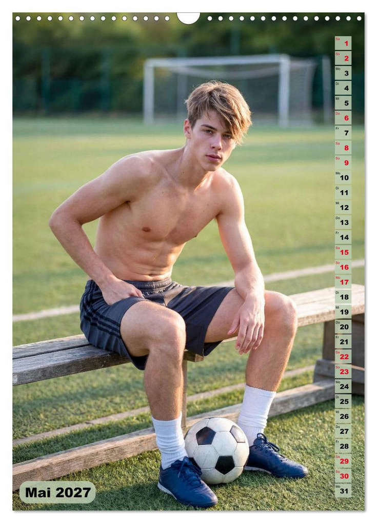 Weitere Ansicht: Nachspielzeit - Athletische Fußballer - sinnlich und intensiv (Wandkalender 2027 DIN A3 hoch), CALVENDO Monatskalender | SF-Design SF-Design, Calvendo, SF-Design